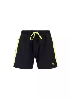 Шорты Alpha Industries " Alpha Industries Мужчины - Пляжная одежда Шорты для плавания в полоску с принтом", черный