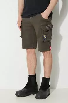 Шорты Alpha Industries, зеленый