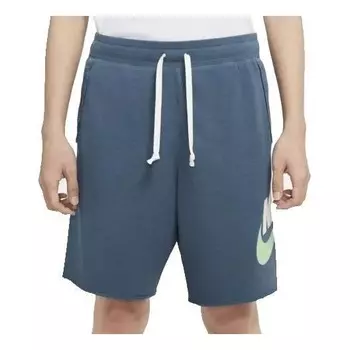 Шорты alphabet logo printing drawstring sports shorts blue Nike, синий