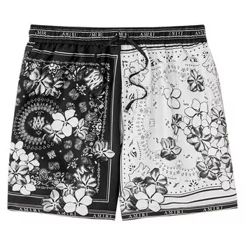 Шорты Amiri Bandana Floral Short, черный