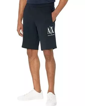 Шорты Armani Exchange Icon Cotton w/ Embroidered Logo, темно-синий