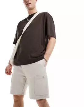 Шорты Asos Design Heavyweight Cargo, бежевый