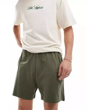 Шорты Asos Design Oversized, темно-зеленый