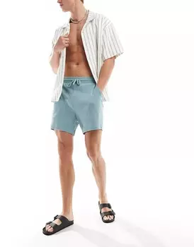 Шорты Asos Design Slim Waffle, голубой