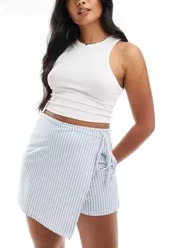 Шорты Asos Design Wrap Front, синий