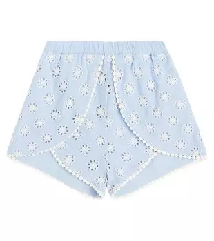 Шорты Asya из хлопка с вышивкой Louise Misha, синий