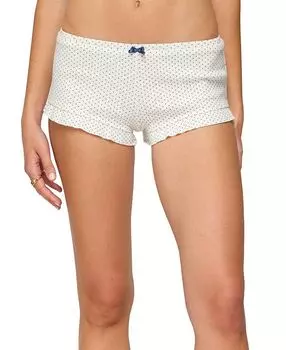 Шорты Avalon с кружевными рюшами и точечным узором Edikted, белый