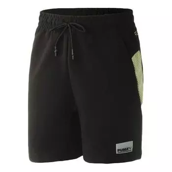 Шорты avenir shorts 'black green' Puma, черный