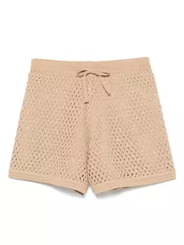 Шорты ажурной вязки SANDRO, коричневый