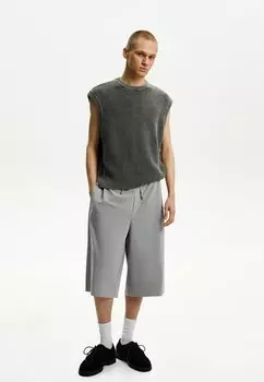 Шорты BAGGY Bershka, серый