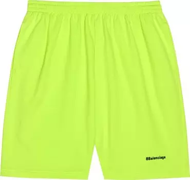 Шорты Balenciaga BB Corp Sweat Shorts 'Fluo Yellow/Black', желтый