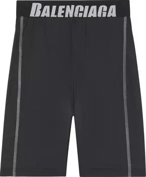 Шорты Balenciaga Cycling Shorts 'Black/Grey', черный