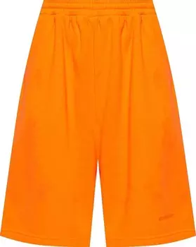 Шорты Balenciaga Logo Sweat Shorts 'Fluo Orange', оранжевый