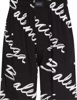 Шорты Balenciaga Pyjama Shorts 'Black/White', черный
