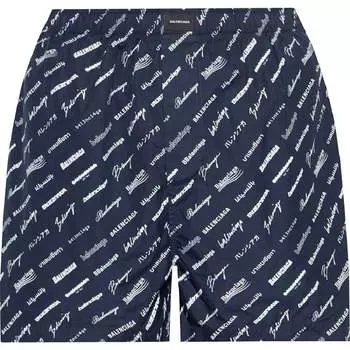 Шорты Balenciaga, темно-синий/белый
