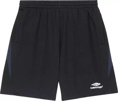 Шорты Balenciaga Tracksuit Shorts 'Black/White/Marine', черный