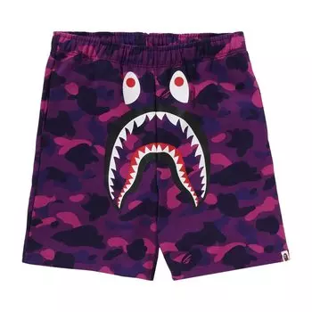 Шорты BAPE ABC Camo Shark Sweatshorts, фиолетовый