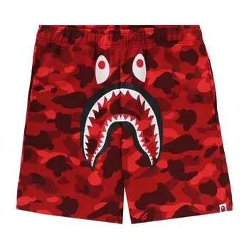 Шорты BAPE ABC Camo Shark Sweatshorts, красный