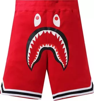 Шорты BAPE Shark Basketball Sweat Shorts 'Red', красный