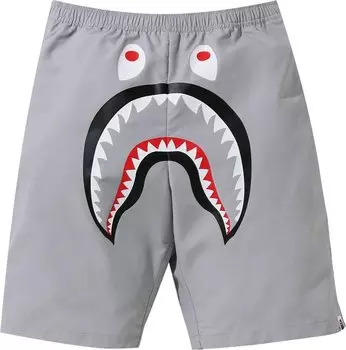 Шорты BAPE Shark Beach Shorts 'Grey', серый