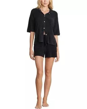 Шорты Barefoot Dreams CozyChic Ultra Lite Classic Shorts, черный