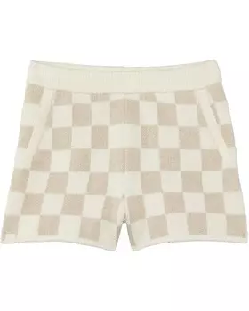 Шорты Barefoot Dreams Kids CozyChic Youth Cotton Checkered Short, цвет Oatmeal/Cream