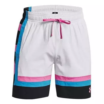 Шорты baseline woven shorts 'white pink blue' Under Armour, белый