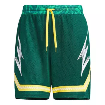 Шорты basketball graphic shorts asia sizing 'green' Adidas, зеленый