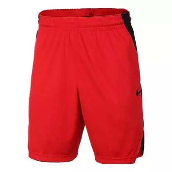 Шорты basketball training sports quick-dry splicing short pant male red Nike, красный