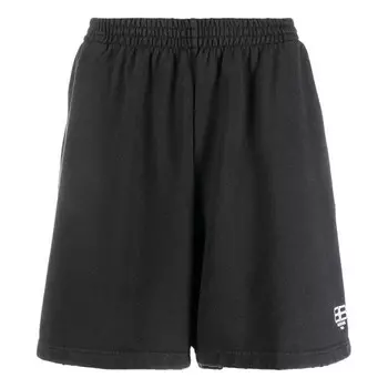 Шорты bb paris icon sweat shorts 'black' Balenciaga, черный