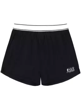 Шорты-бегунки с логотипом Sporty & Rich, черный