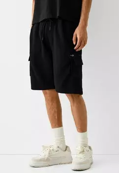 Шорты BERMUDA Bershka, цвет black