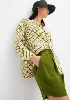 Шорты BERMUDA MIT ELASTISCHEM BUND bonprix, зеленый