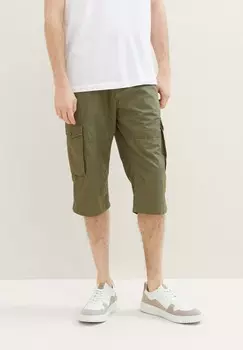 Шорты BERMUDA MIT PRINT TOM TAILOR, оливковый