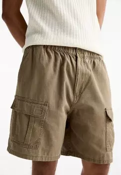 Шорты BERMUDA PULL&BEAR, коричневый