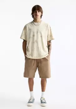 Шорты BERMUDA PULL&BEAR, коричневый