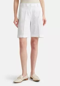 Шорты BERMUDAS WITH CUFF IN STRETCH United Colors of Benetton, белый