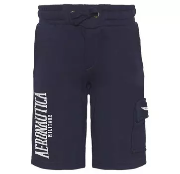 Шорты-бермуды Aeronautica Militare Junior - With Logo Print, синий