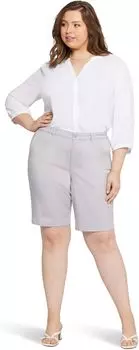 Шорты-бермуды больших размеров NYDJ, цвет Pearl Grey