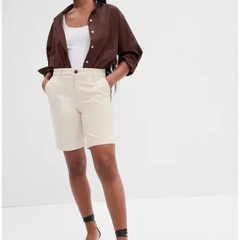 Шорты-Бермуды chino из эластичного хлопкового полотна Gap, белый