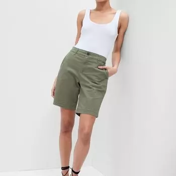 Шорты-Бермуды chino из эластичного хлопкового полотна Gap, зеленый