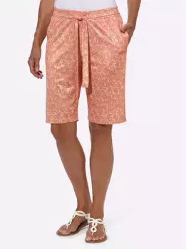 Шорты-бермуды Classic Basics, цвет Papaya-Ecru-Bedruckt