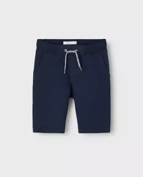 Шорты-бермуды для мальчика на резинке и регулируемом бретеле Name It, темно-синий
