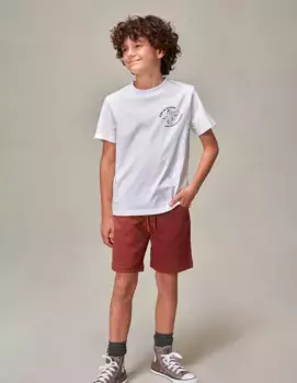 Шорты-бермуды для мальчика с эластичным поясом и кулиской Gocco, цвет Granate