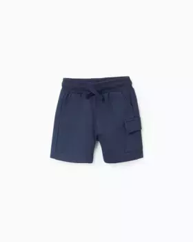 Шорты-бермуды для мальчика с эластичным поясом и шнурком Zippy, тёмно-синий