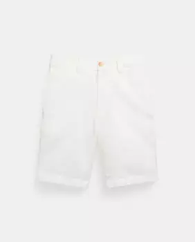 Шорты-бермуды для мальчиков из смесового льна и хлопка Polo Ralph Lauren, белый