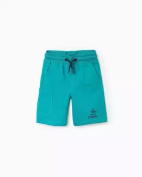 Шорты-бермуды для мальчиков с карго-карманом и шнурком Zippy, зеленый