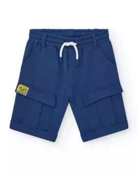 Шорты-бермуды для мальчиков с карманами-карго и эластичной талией Tuc tuc, тёмно-синий