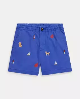 Шорты-бермуды для мальчиков с принтом и регулируемой кулиской Polo Ralph Lauren, тёмно-синий