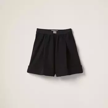 Шорты-Бермуды Grain-de-Poudre Miu Miu, черный